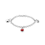 Armband verschiedene Charms 15 cm silberweiß