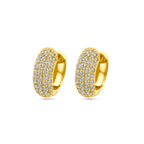 klapoorringen zirkonia 16 mm 1 micron zilver verguld (geel)