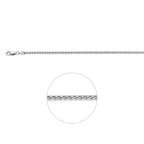 vossestaart rond 2,1 mm zilver gerhodineerd