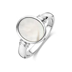 Ring Perlmutt Silber rhodiniert