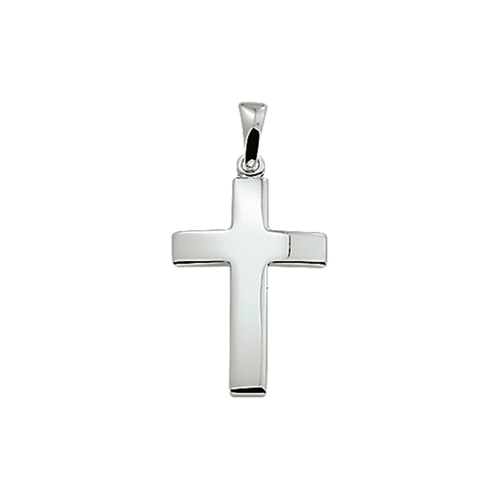 Anhänger Kreuz 18,5 mm Silber weiß