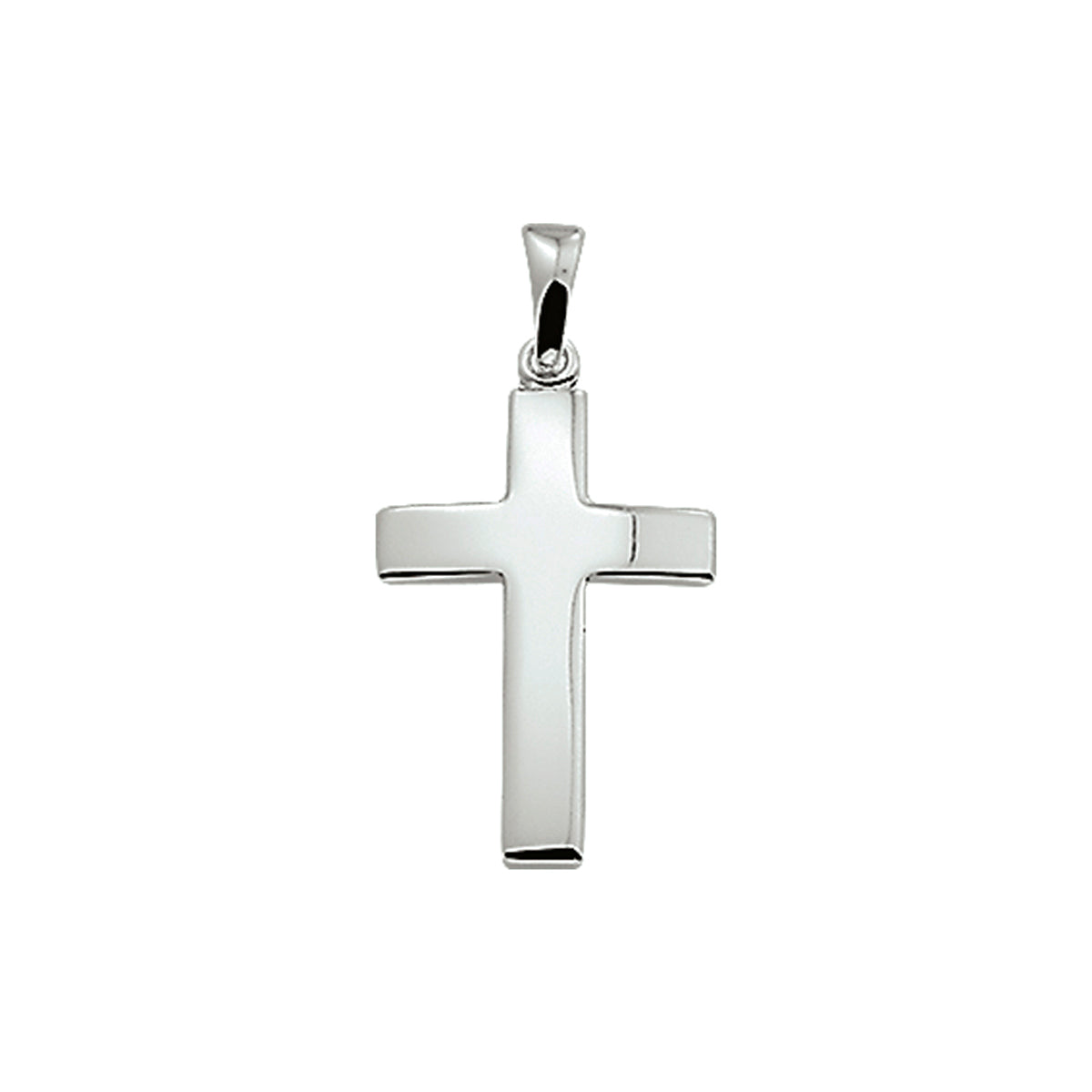 Anhänger Kreuz 18,5 mm Silber weiß