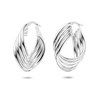 oorringen 31,5 mm zilver gerhodineerd