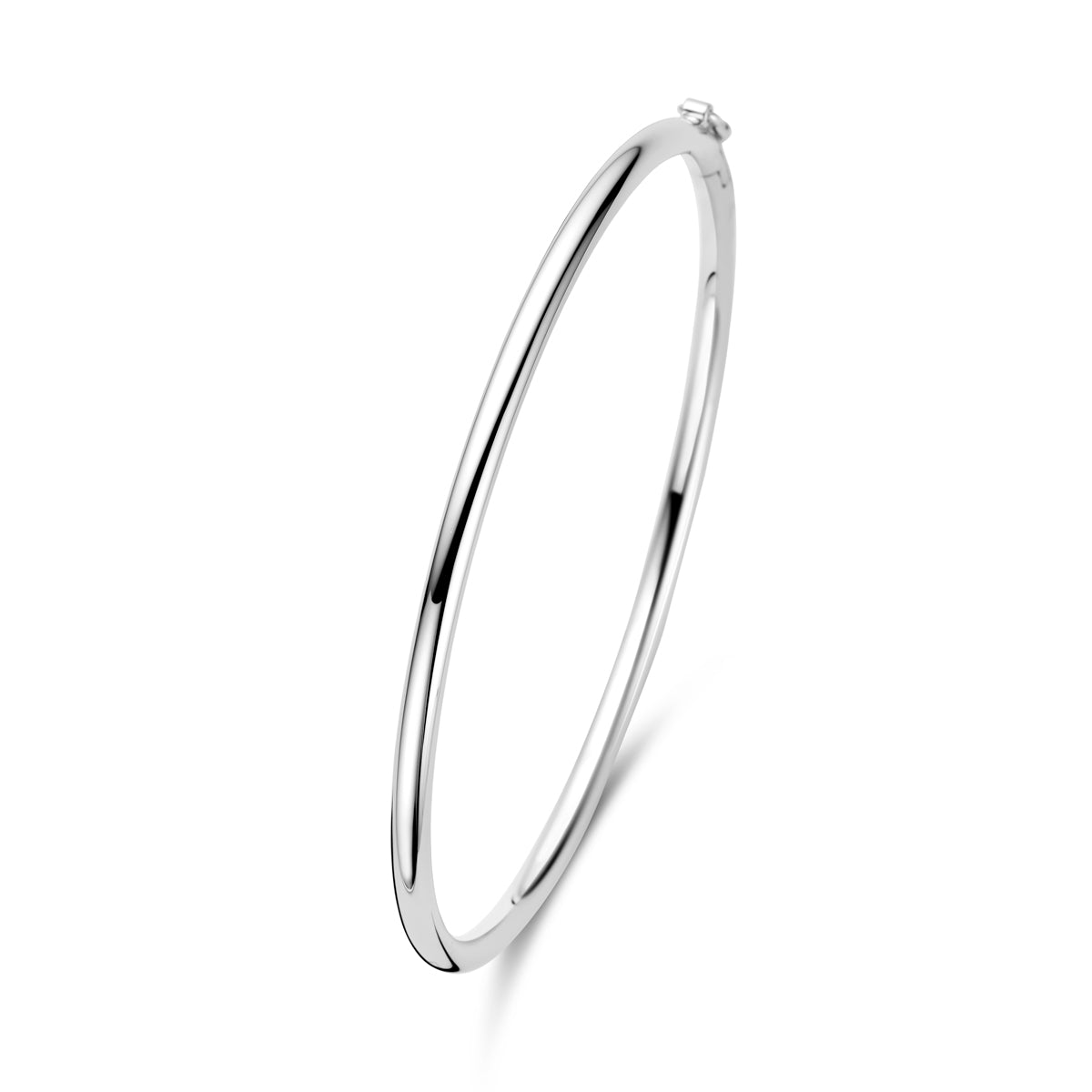 Armreif Scharnier Rundrohr 3 x 60 mm Silber rhodiniert