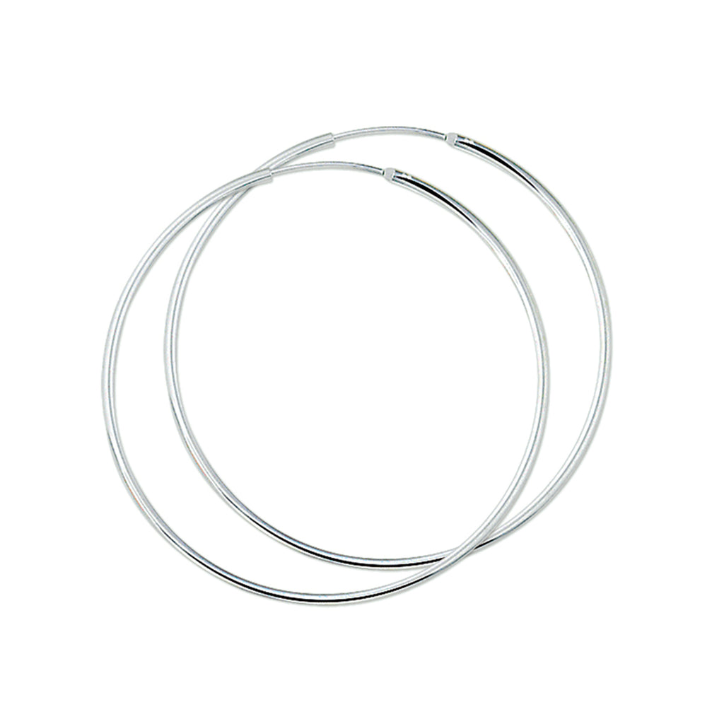 Ohrringe 1,5 mm Rundrohr silberweiß