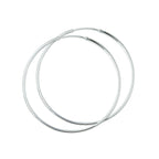 Ohrringe 1,5 mm Rundrohr silberweiß