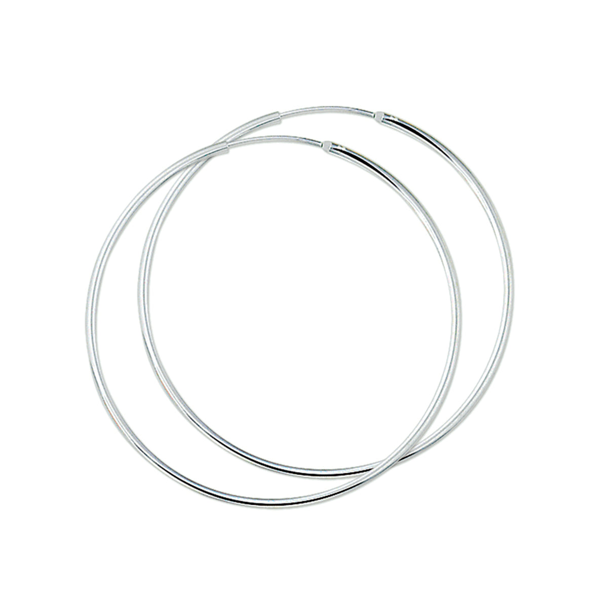 Ohrringe 1,5 mm Rundrohr silberweiß