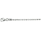 Fußkettchen diamantiert Kugeln 24 + 2 cm Silber rhodiniert