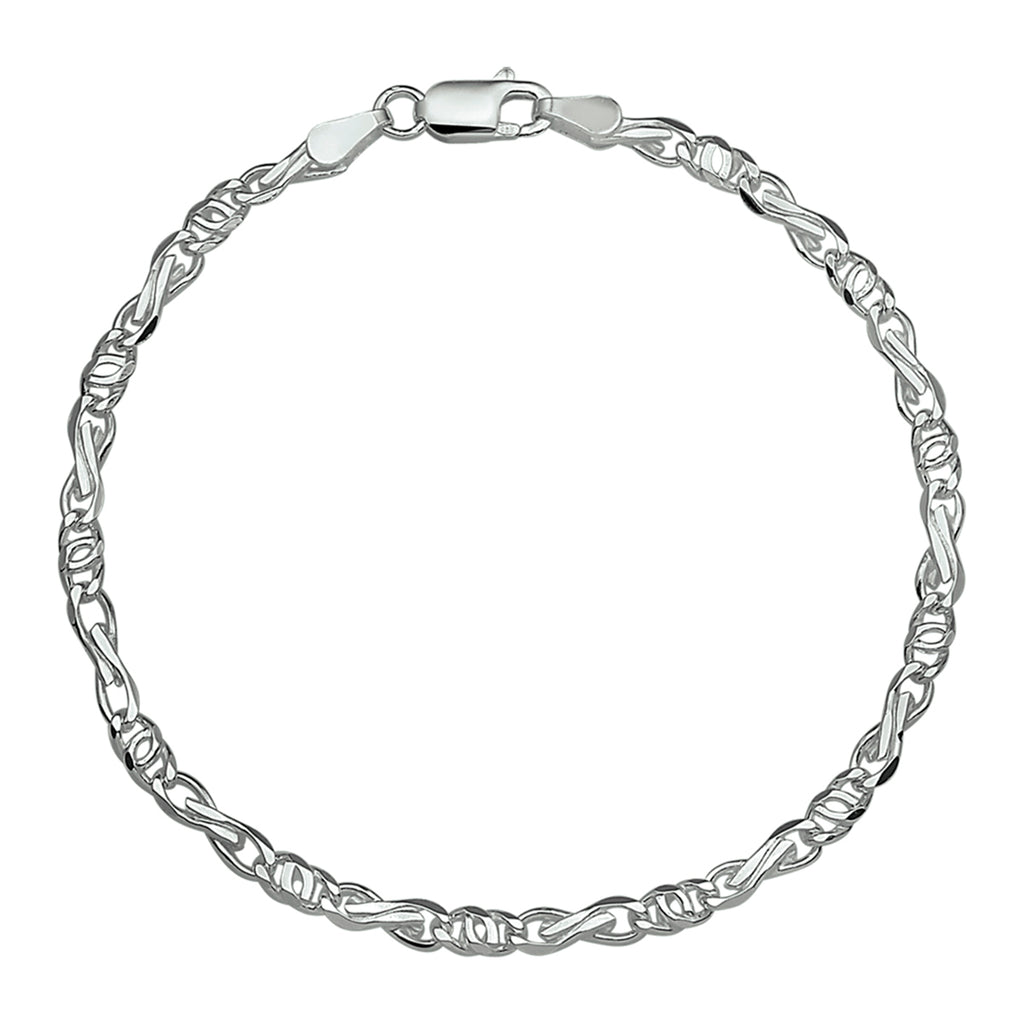 armband valkenoog 3,5 mm zilver wit