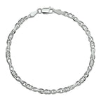 armband valkenoog 3,5 mm zilver wit