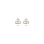 oorknoppen lab grown diamant 0.52ct (2x 0.26ct) f vs 5,5 mm 14K geelgoud