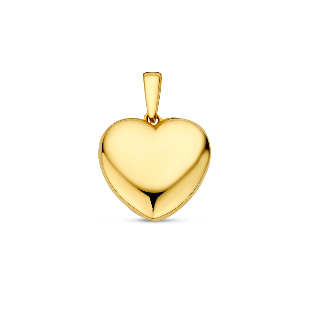 Anhänger Herz 18 mm 14 K Gelbgold