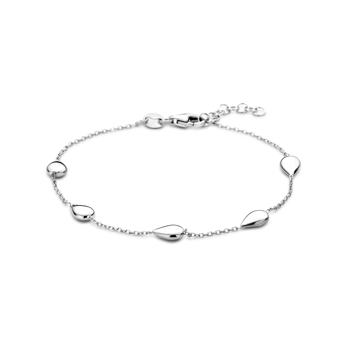 Armband Tropfen 17 + 2 cm Silber rhodiniert