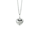 collier hart 41 + 4 cm zilver wit