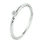 Zusatzring Zirkonia Silber rhodiniert