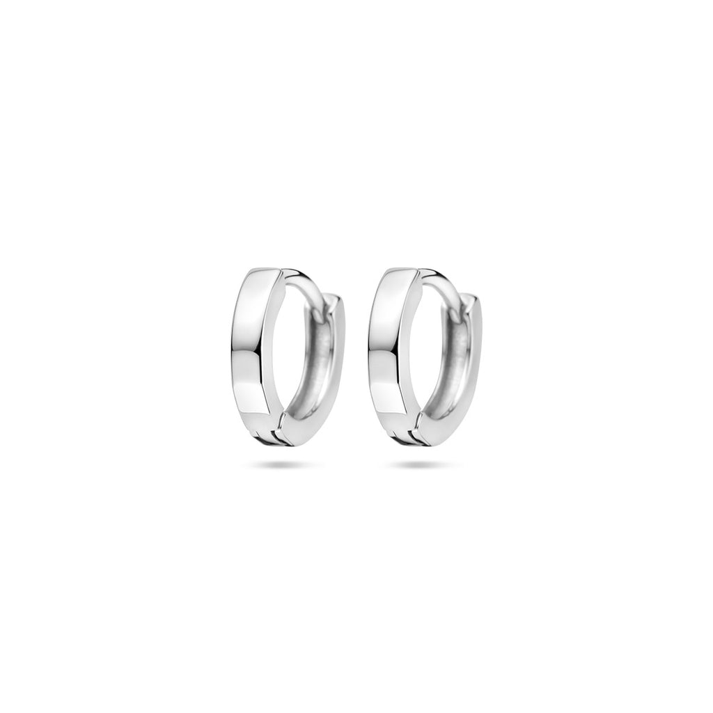 klapoorringen gefaceteerd 12 mm zilver gerhodineerd