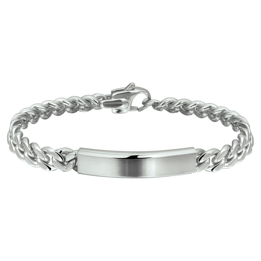 graveerarmband gourmette 9 mm edelstaal
