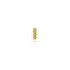 flat back piercing gedraaide balk 6 mm 1 micron zilver verguld (geel)