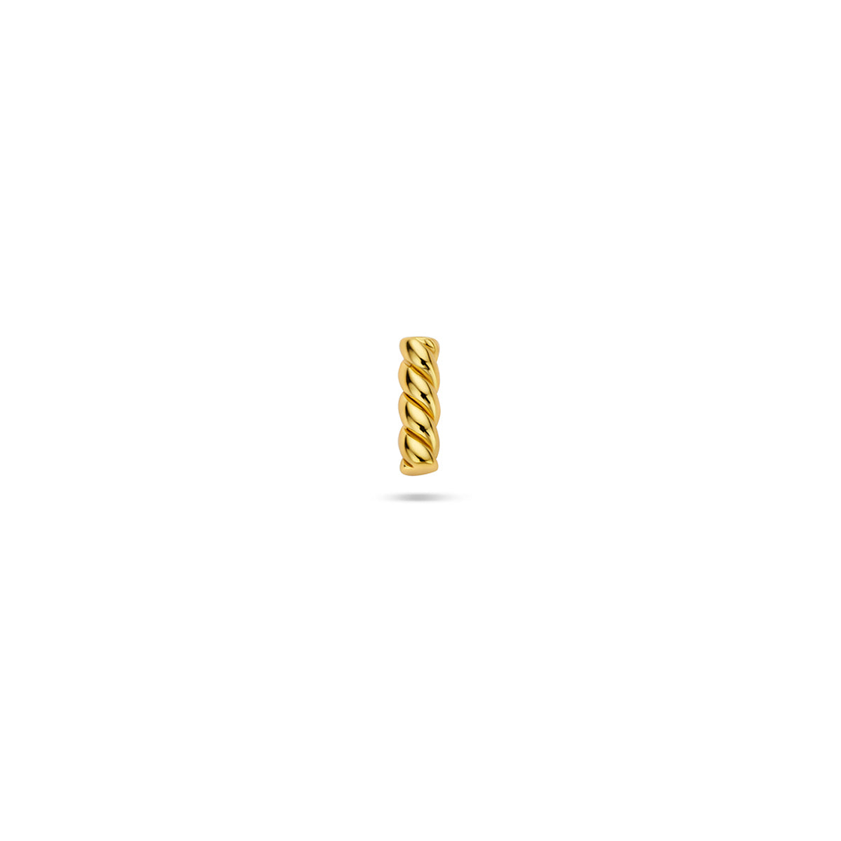 flat back piercing gedraaide balk 6 mm 1 micron zilver verguld (geel)