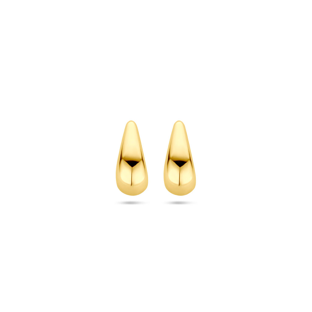 oorknoppen druppel 13 mm 14K geelgoud