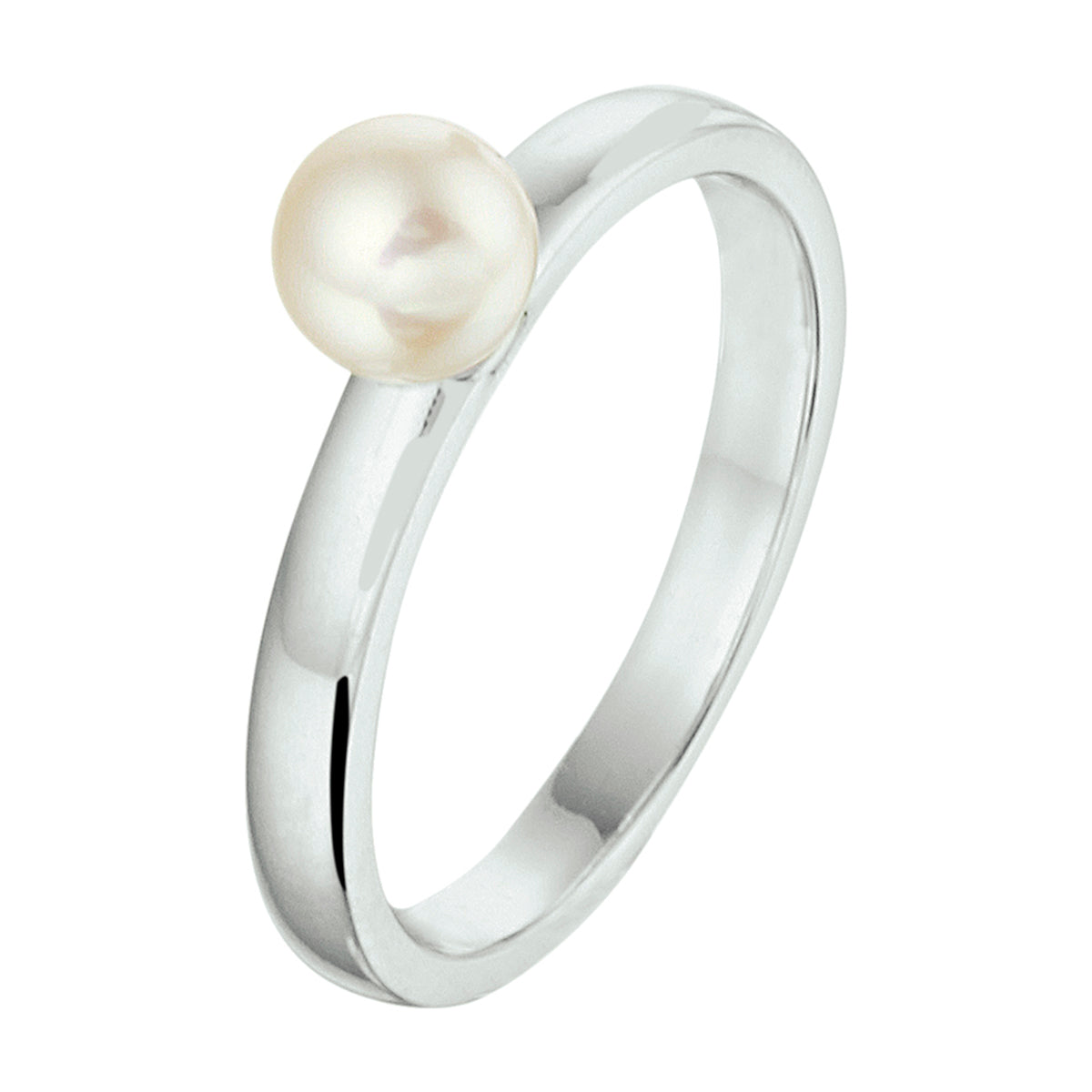 Ring Perle Silber rhodiniert