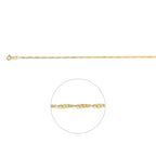 Fußkettchen Singapur 1,8 mm 14K Gelbgold