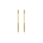 oorhangers diamant 0.11ct (2x 0.055ct) h si 26 mm 14K geelgoud