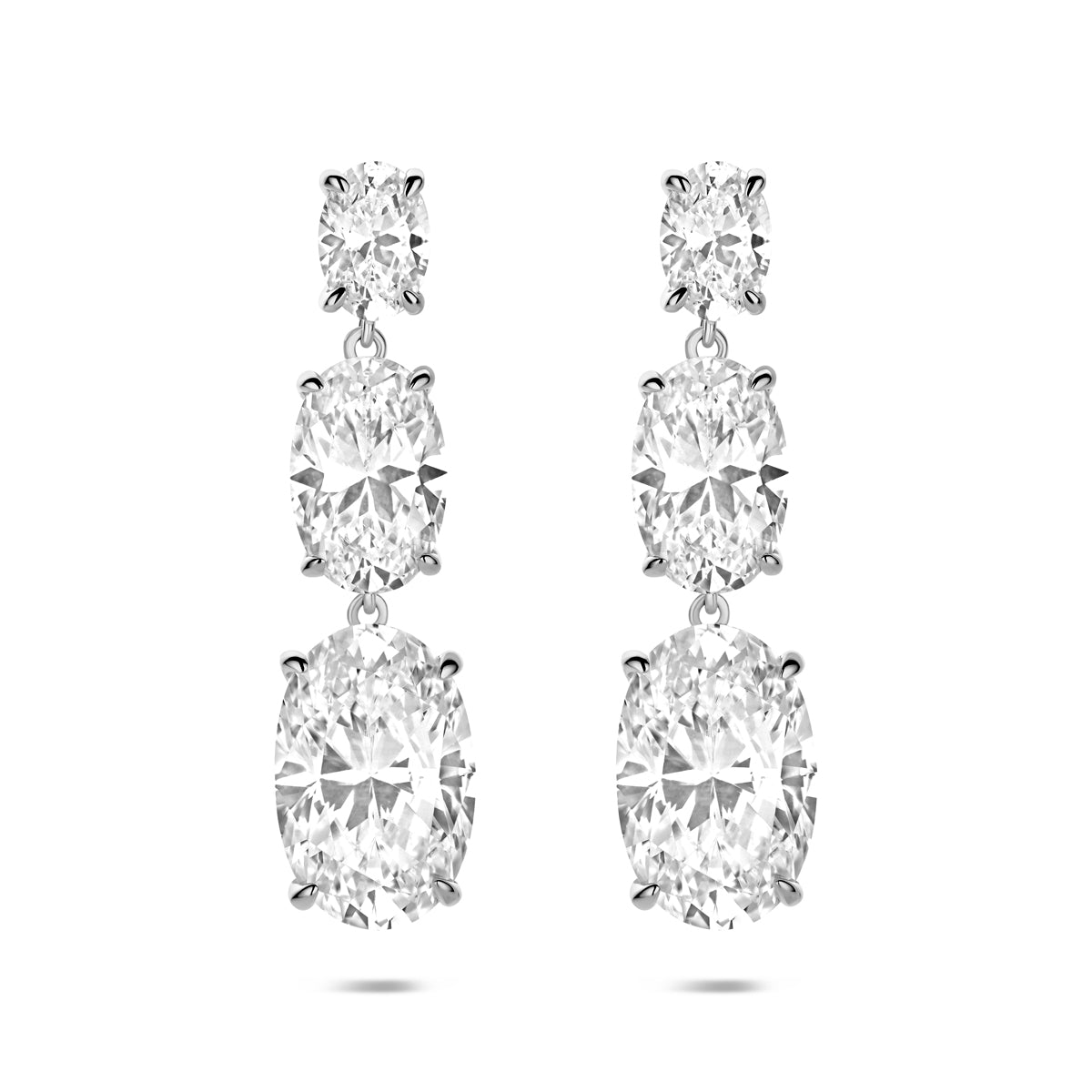 oorhangers zirkonia 35 mm zilver gerhodineerd