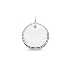 graveerhanger rond zilver gerhodineerd