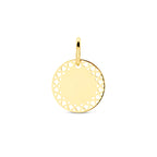 Gravuranhänger 15 mm 14K Gelbgold