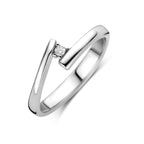 Ring Zirkonia Silber rhodiniert