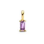 hanger met geboortesteen 9 mm 14K geelgoud