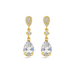 oorhangers zirkonia 14K geelgoud