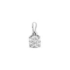 Anhänger Lab Grown Diamant 0,25 ct H SI 9,5 mm 14K Weißgold