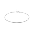 Fußkettchen 2,3 mm 24 + 2 cm Silber rhodiniert