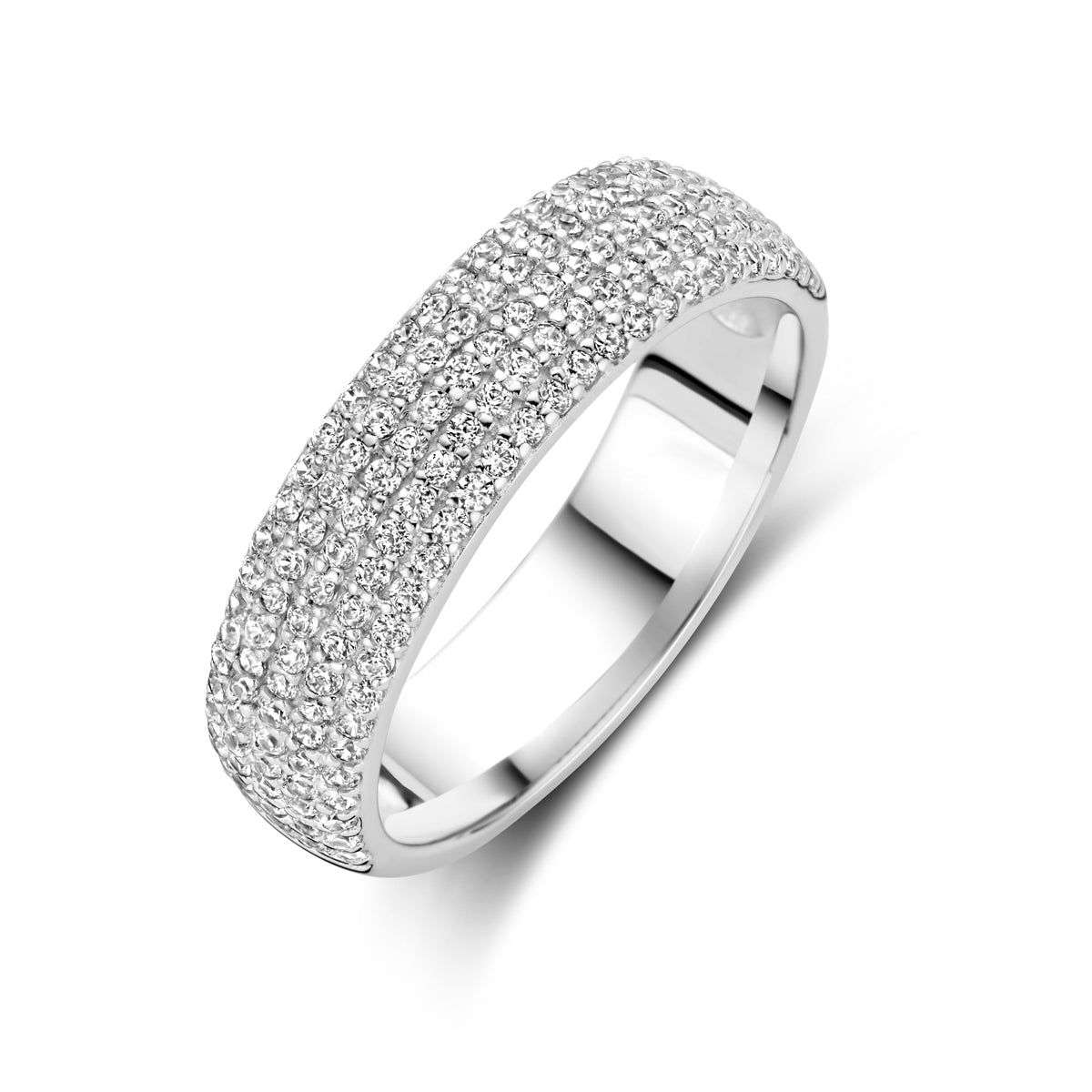 Ring Zirkonia Silber rhodiniert