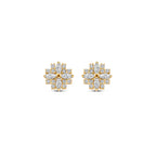 oorknoppen zirkonia 7 mm 14K geelgoud