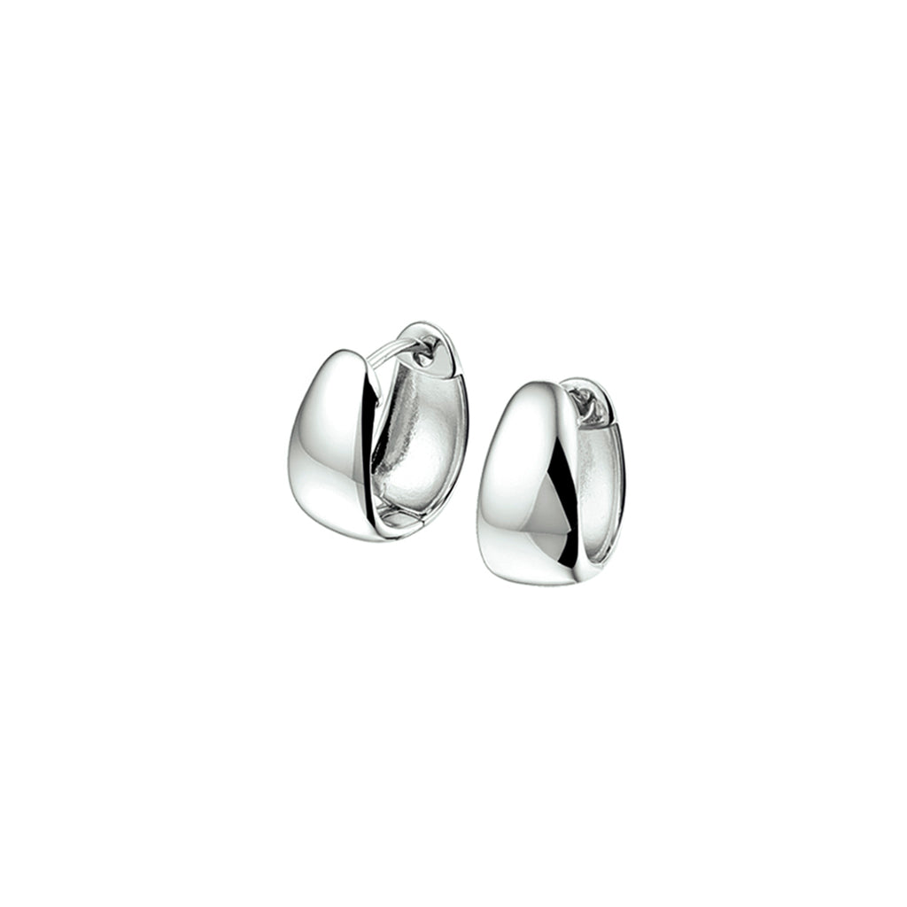 klapoorringen zilver gerhodineerd