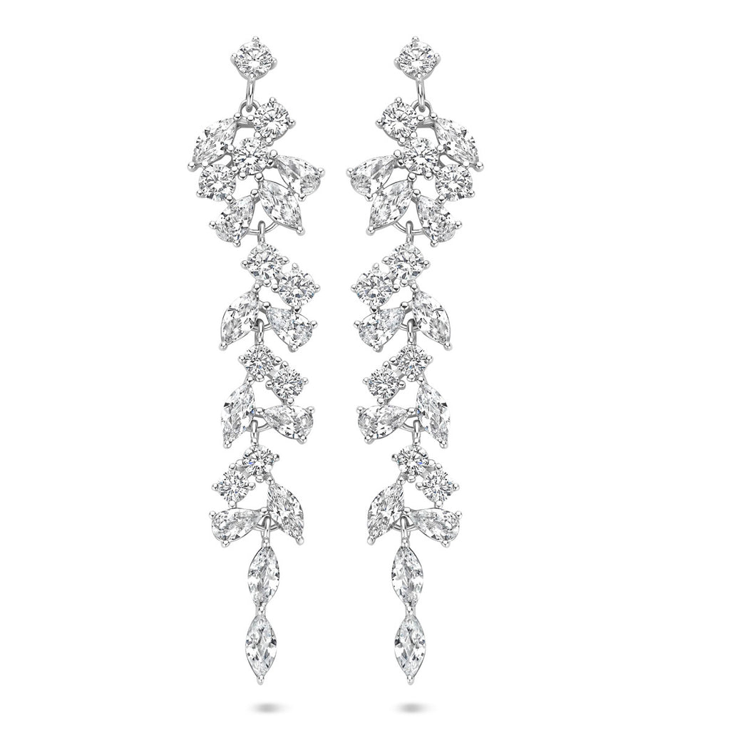 oorhangers zirkonia 60 mm zilver gerhodineerd
