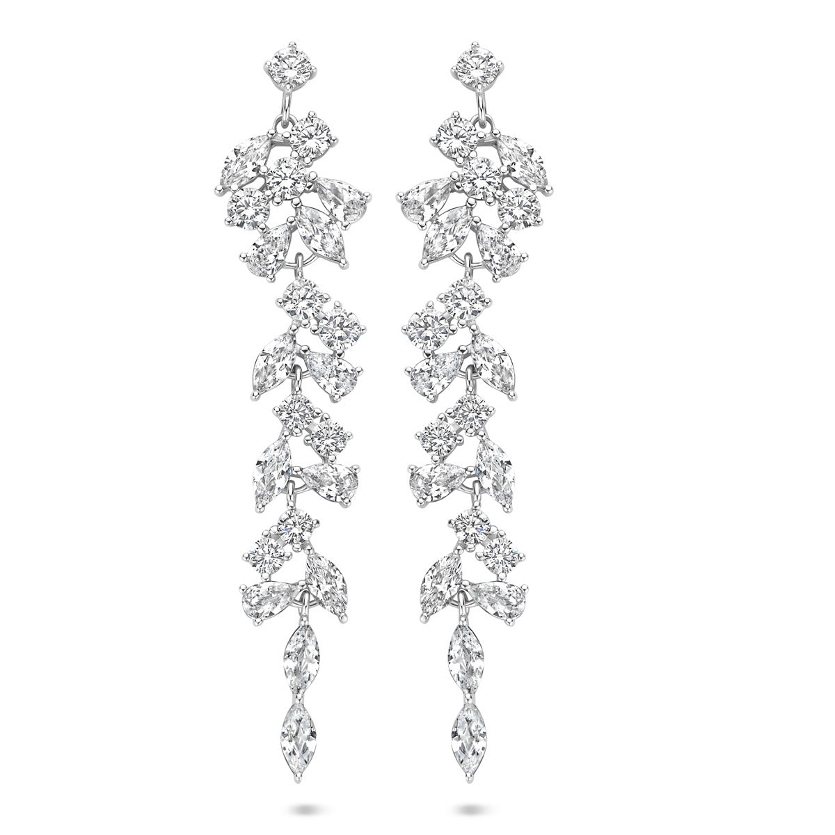 oorhangers zirkonia 60 mm zilver gerhodineerd