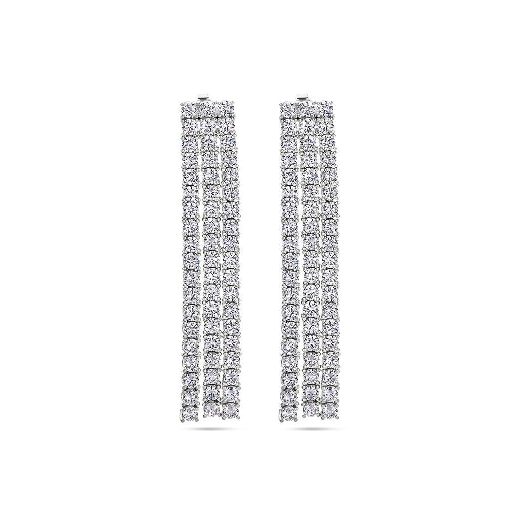 oorhangers zirkonia zilver gerhodineerd