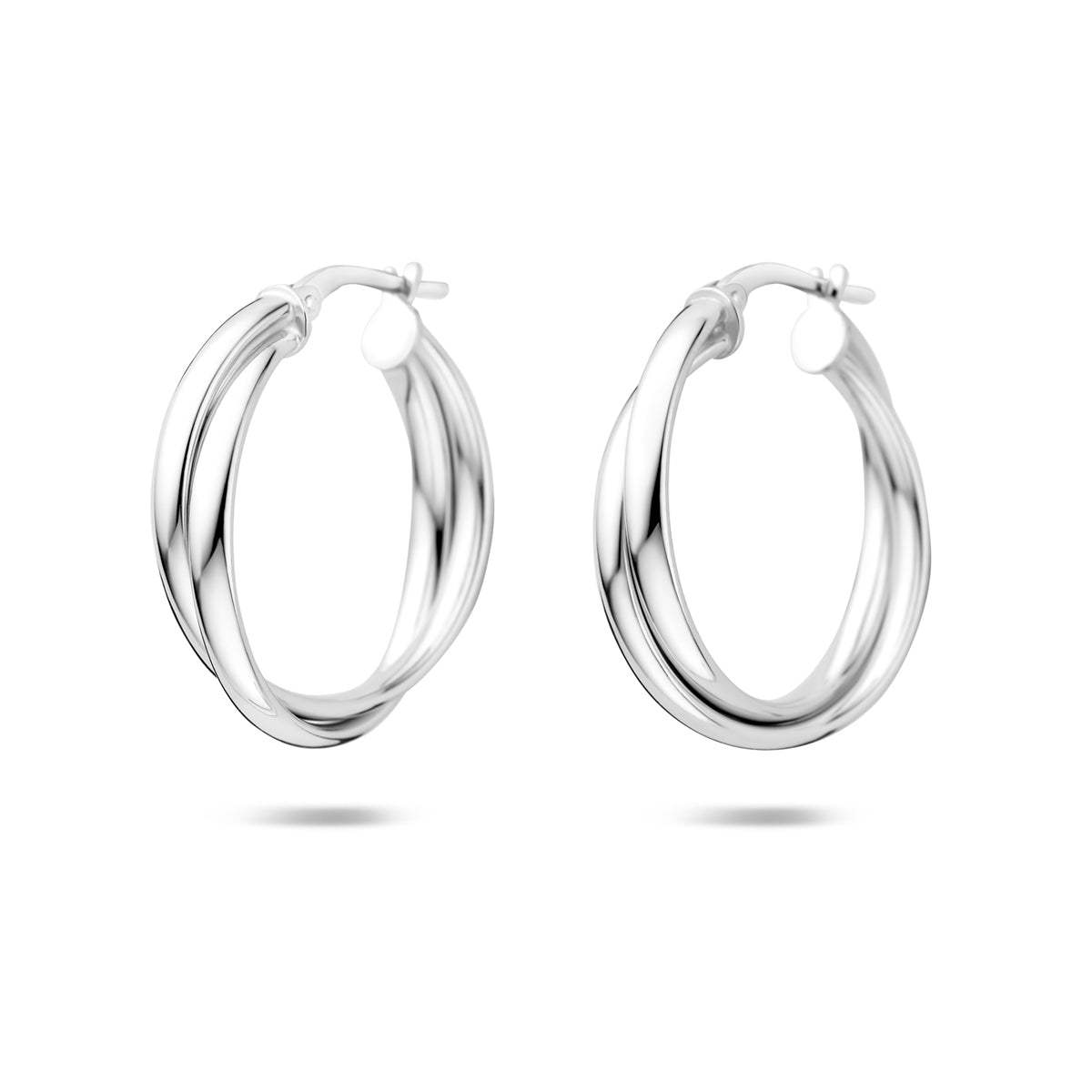 Ohrringe 24,5 mm Silber rhodiniert