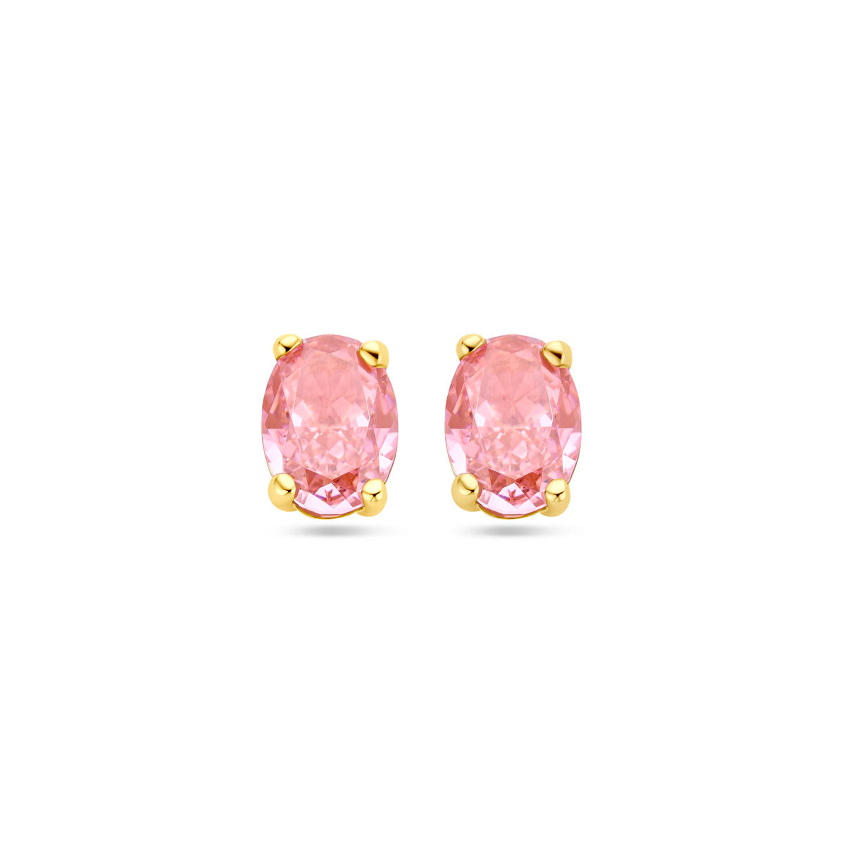 Ohrstecker Padparadscha Zirkonia 14K Gelbgold