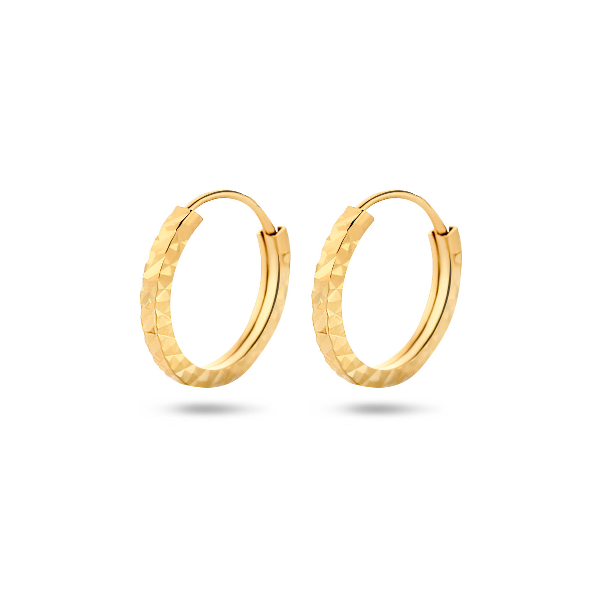Ohrringe aus 14-karätigem Gelbgold mit Diamanten