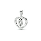hanger hart zilver gerhodineerd