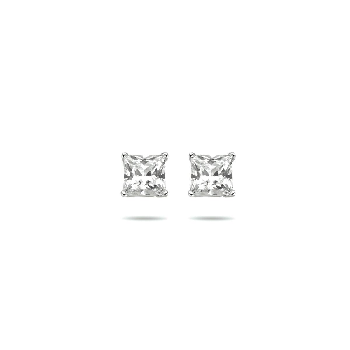 oorknoppen zirkonia zilver wit