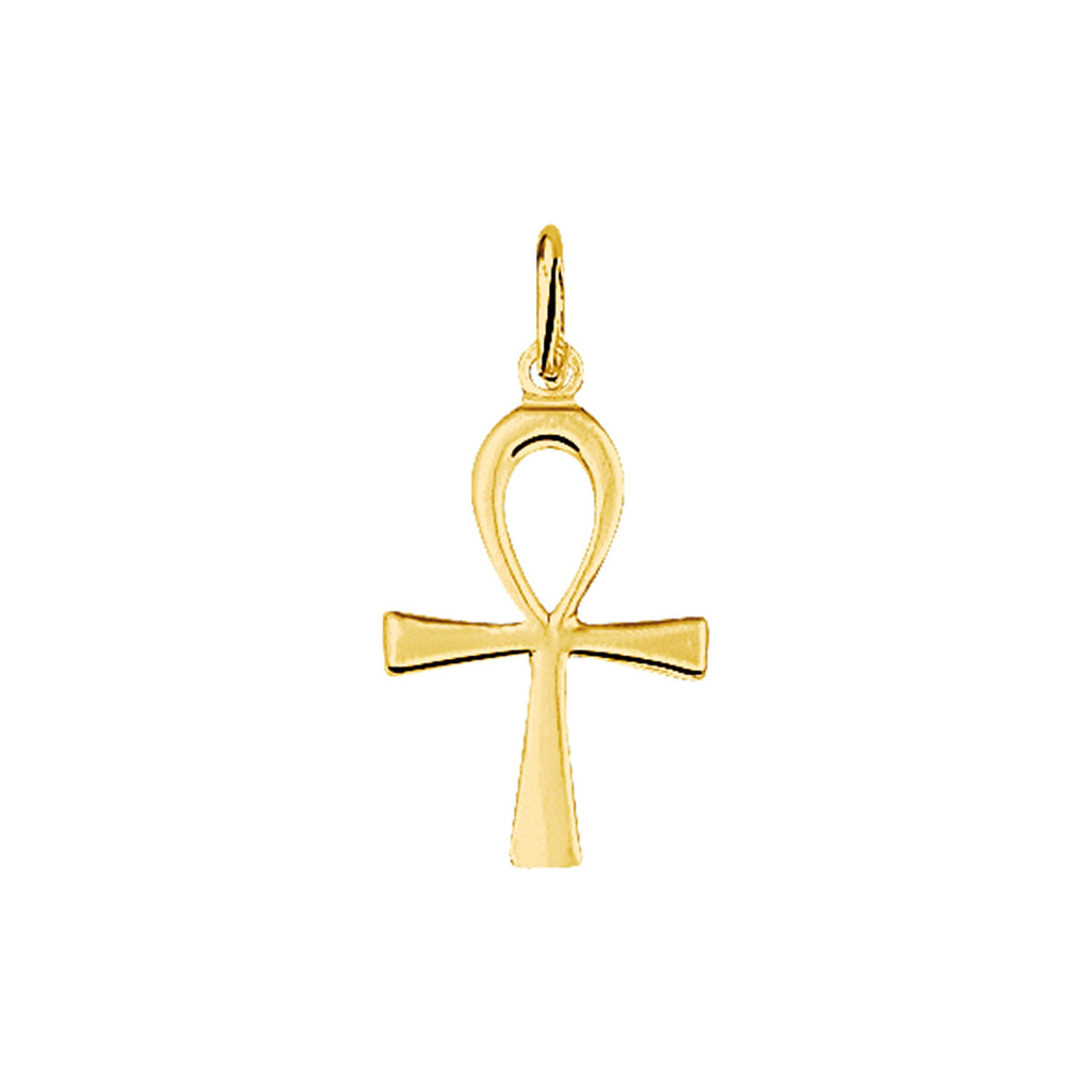 hanger ankh kruis 19 mm 14K geelgoud