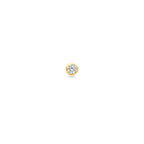 Flat Back Piercing Zirkonia 3 mm 14K Gelbgold