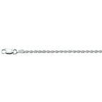 Fußkettchenschnur 2,0 mm 24 - 26 cm Silber rhodiniert