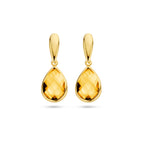 oorhangers citrien 20 mm 14K geelgoud